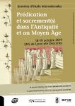 Journées d’étude internationales Prédication et sacrement(s) dans l’Antiquité et au Moyen Âge